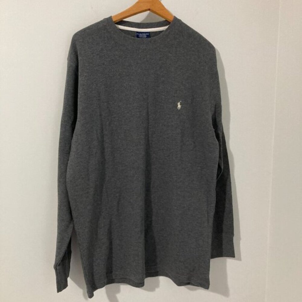 Polo Ralph Lauren Mens XL Gray Thermal Sleep Shirt 100% Cotton Logo
